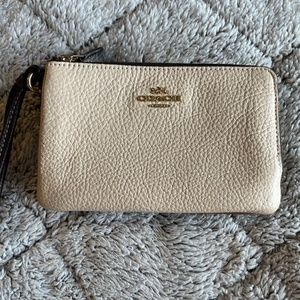 Coach double zip wallet